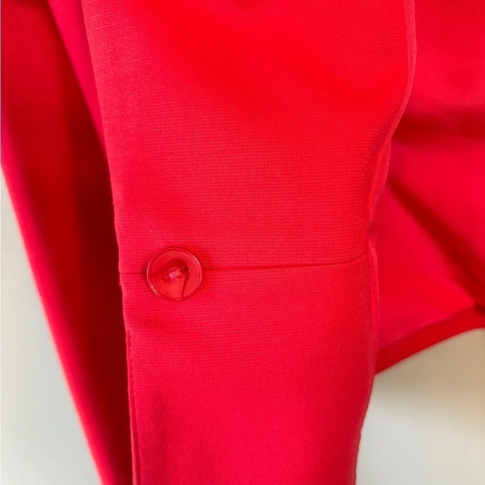 NEW Halogen Fitted Blazer Hidden Buttons Pink Hibiscus Polyester Women's Size 6 - Picture 8 of 16